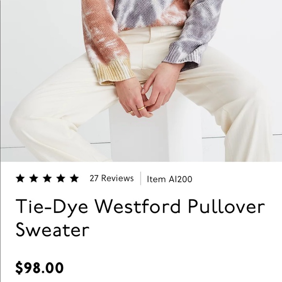 Madewell tie-dye Westford Pullover - Picture 3 of 7